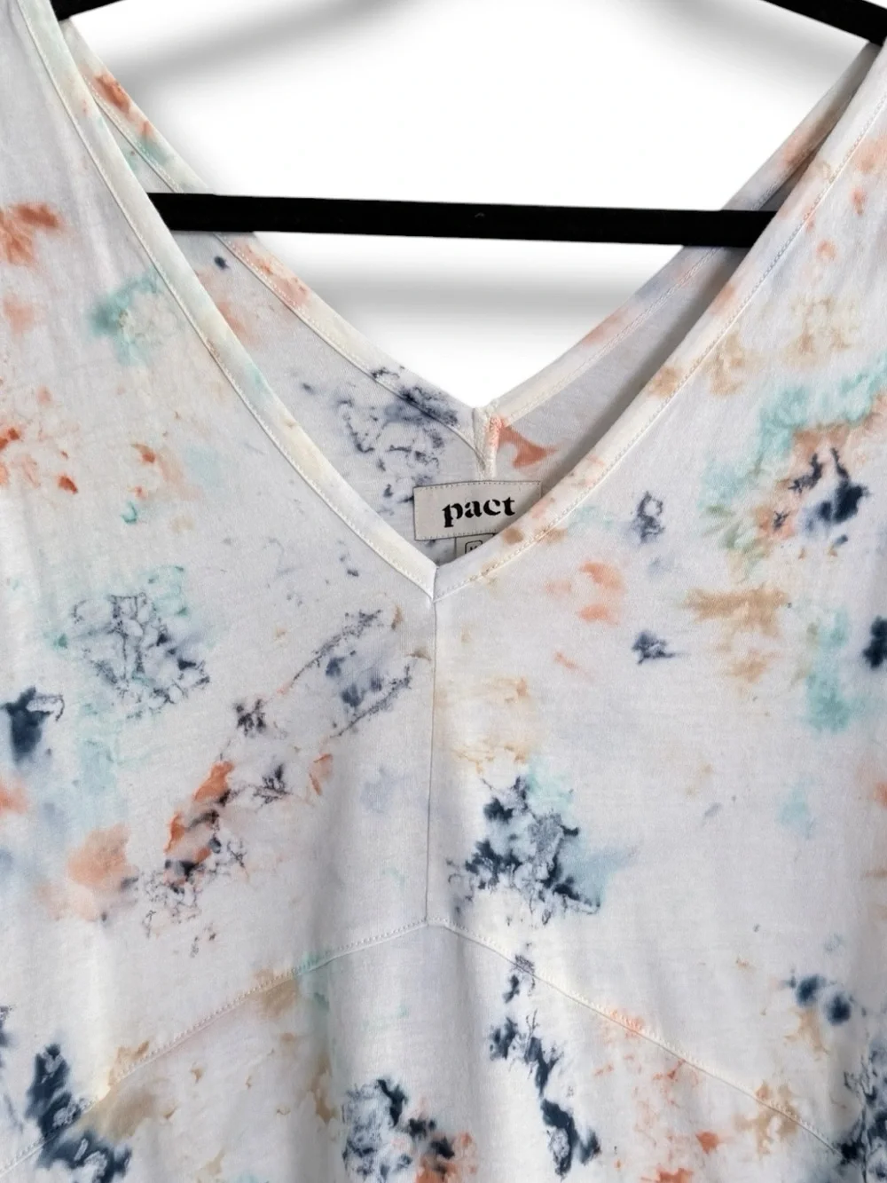 Pact Blue Ice Dye Vintage Tie-Dye Midi Dress Size Medium - Picture 7 of 9